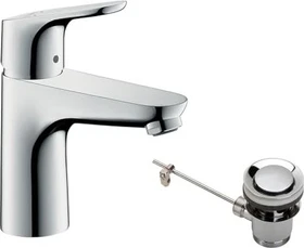 Hansgrohe Focus 100 Waschbeckenarmatur mit Ablauffernbedienung
