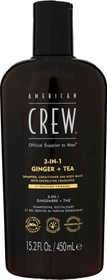 American Crew 3in1 Ginger + Tea Shampoo + Conditioner + Body Wash,    450ml
