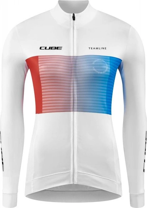 Cube Teamline Trikot langarm weiß/blau/rot (Damen)