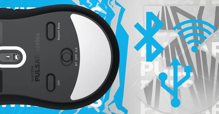 Hator Pulsar 3 Wireless Gaming Mouse schwarz, USB/Bluetooth