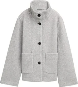 Tom Tailor Jacquard Stehkragen Jacke medium silver grey melange (Damen)