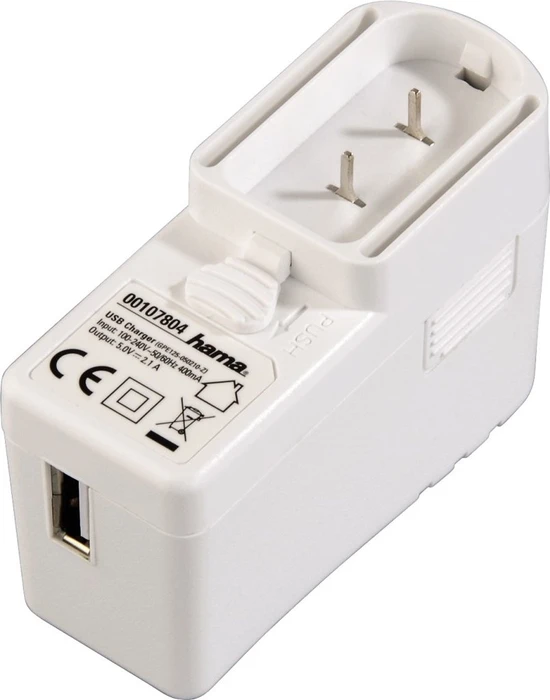 Hama USB-Weltreisegerät 5V/2.1A weiß