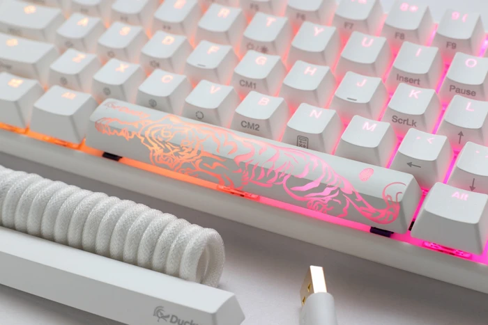 Ducky One 3 Mini PBT, LEDs RGB, Pure White, MX SPEED RGB Silver, USB, US