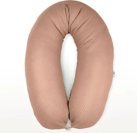 Sei Design XXL Musselin Stillkissen 190x30cm mocca