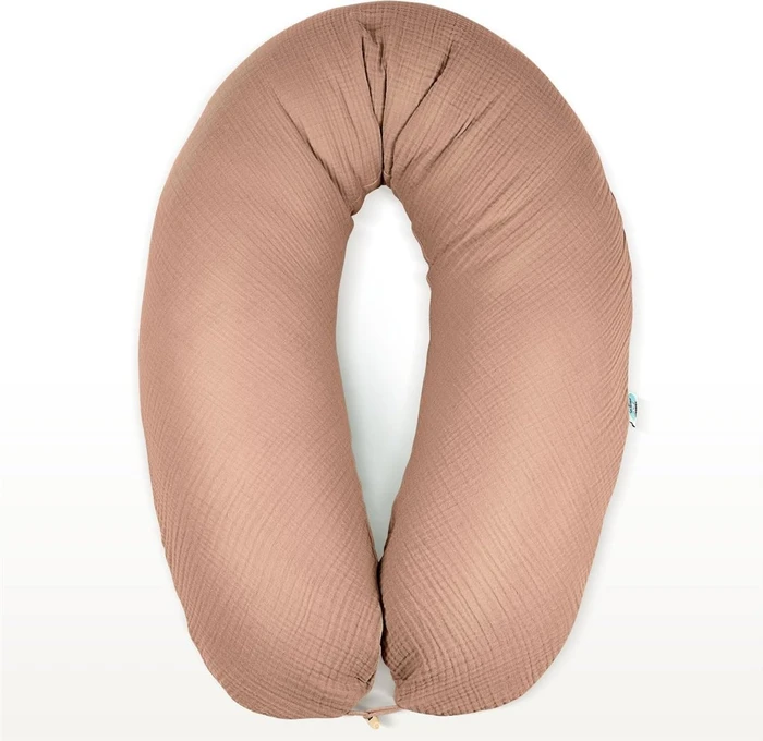 Sei Design XXL Musselin Stillkissen 190x30cm mocca