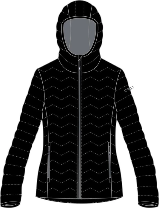 CMP Wattierte Stepp Kapuze Jacke schwarz (Damen)