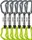 Edelrid Pure Polyamid 10cm slate/oasis, 6 Stück (737910106270)