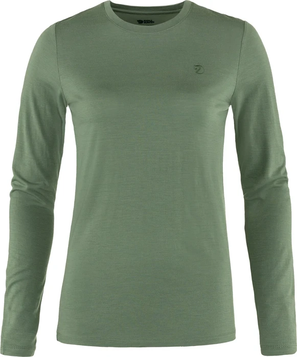 Fjällräven Abisko Wool Funktionsshirt langarm patina green (Damen)