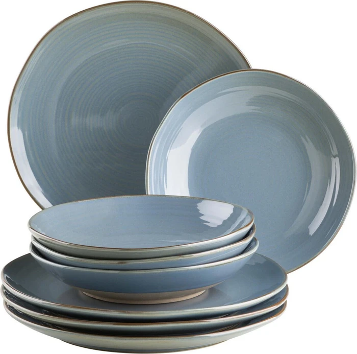 Mäser Nottingham Vintage Tafelservice blau/grau, 8-tlg.