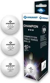 Donic Schildkröt 3-Stern Champion ITTF Poly 40+ Tischtennisbälle, 3 Stück