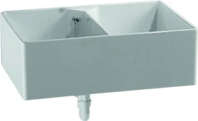 Geberit Publica Mehrzweckbecken mit 2 Becken 90x25x56cm, mit Überlauf, weiß