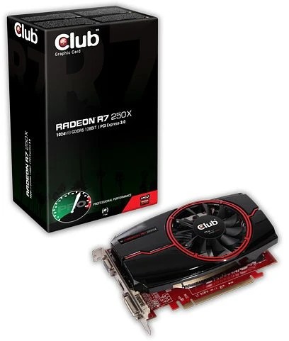 Club 3D Radeon R7 250X, 1GB GDDR5, VGA, DVI, HDMI