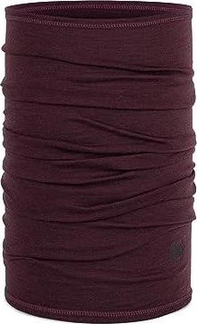 Buff Merino Lightweight Schlauchtuch solid garnet