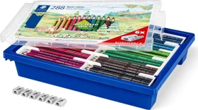 Staedtler Noris colour 187 Gratnell Tray Buntstift sortiert, Anspitzer, 288er-Set