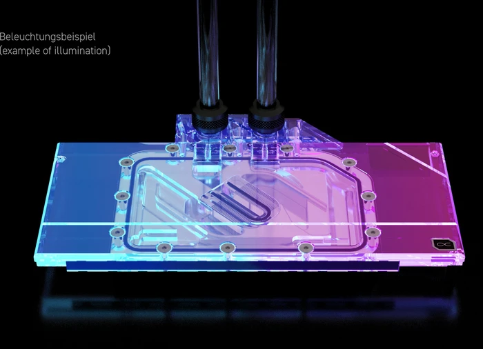 Alphacool Eisblock Aurora Acryl GPX-A AMD Radeon RX 6750XT Reference mit Backplate