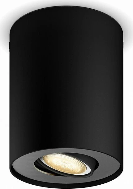 Philips Hue White Ambiance Pillar Spot Erweiterung 1-flammig schwarz