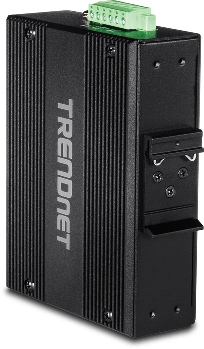 TRENDnet TI Hardened Industrial Railmount Gigabit Switch, 4x RJ-45, 2x SFP, 120W PoE+
