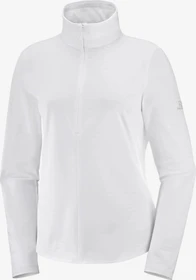 Salomon Essential Lightwarm Fleece Jacke weiß (Damen)