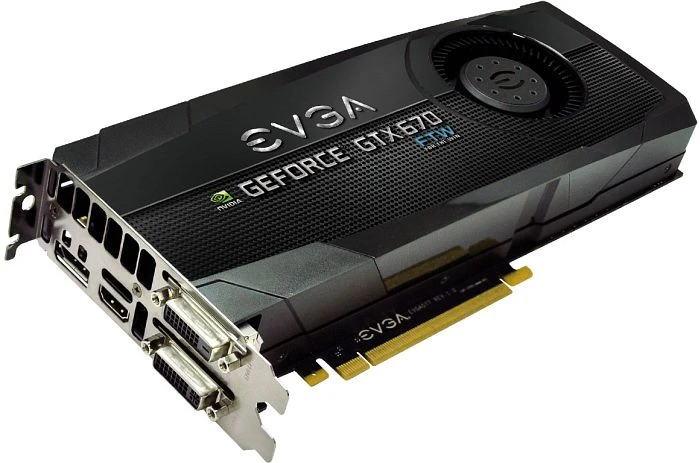 EVGA GeForce GTX 670 FTW, 4GB GDDR5, 2x DVI, HDMI, DP