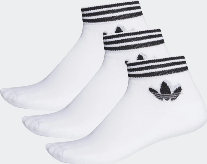 adidas Trefoil Ankle Socken white/black, 3 Paare