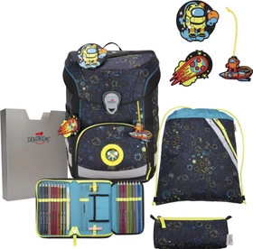 DerDieDas ErgoFlex Easy Exklusiv LED Crazy Schultaschen-Set, 5-tlg.