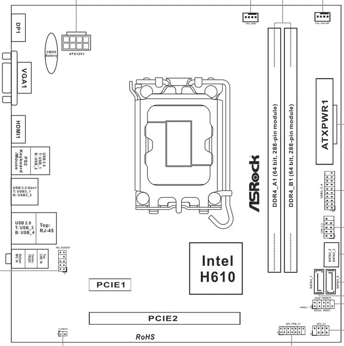 ASRock H610M-HDV (Intel 1700)