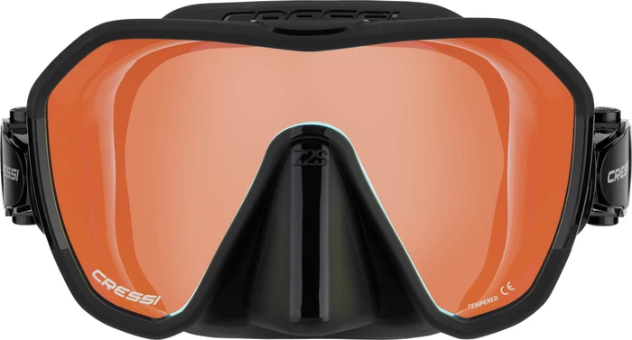 Cressi Z2 Small Tauchermaske schwarz/rot ultravision