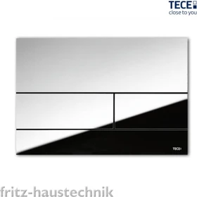 TECE TECEsquare WC-Betätigungsplatte Glas für Zweimengentechnik 220x150x11mm chrom glänzend