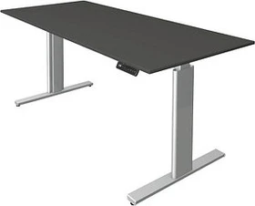Kerkmann Move 3 elektrisch höhenverstellbarer Sitz-Steh-Schreibtisch 180x80cm anthrazit/silber