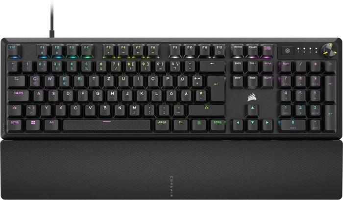 Corsair Gaming K70 CORE, schwarz, mit Handballenauflage, MLX RED, USB, DE