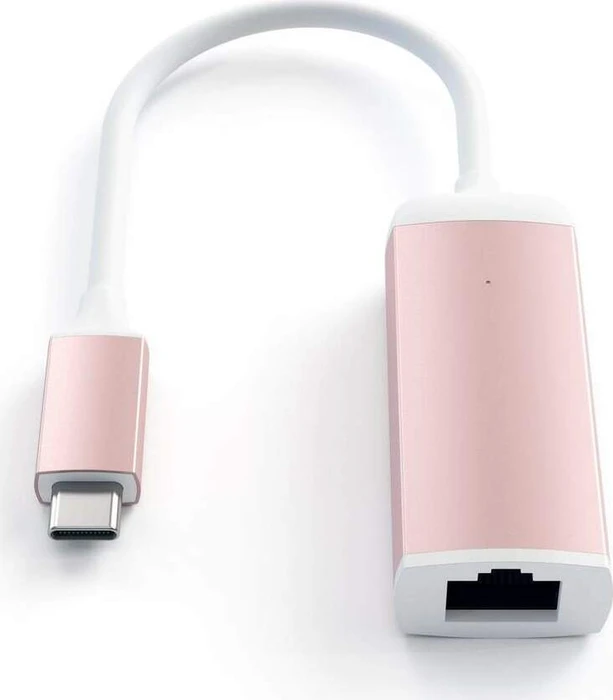 Satechi Gigabit Ethernet Adapter LAN-Adapter, rose gold, USB-C 3.0 [Stecker]