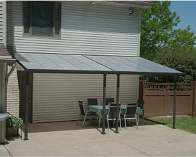 Palram Canopia Feria Terrassenüberdachung 610x300cm grau