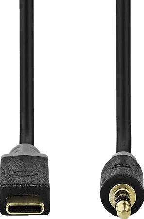 Nedis USB-C Adapter USB 2.0 USB-C Stecker/3.5mm Stecker vergoldet 1.00m schwarz