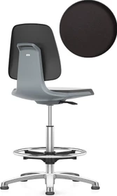 Bimos Labsit 4 Arbeitsdrehstuhl mit Gleiter und Fußring, Integralschaum, anthrazit