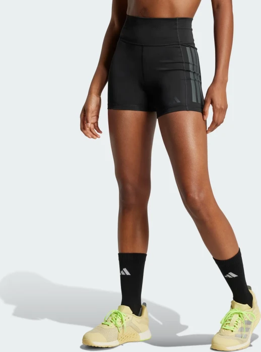 adidas Optime 3-Streifen Hose kurz schwarz (Damen)