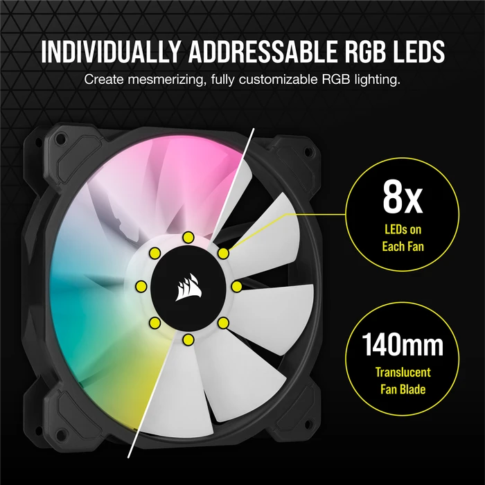 Corsair SP Series iCUE SP140 RGB Elite, schwarz, 140mm
