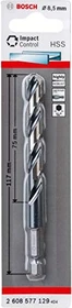 Bosch Professional HSS Impact Control Spiralbohrer, 8.5x75x117mm, 1 Stück