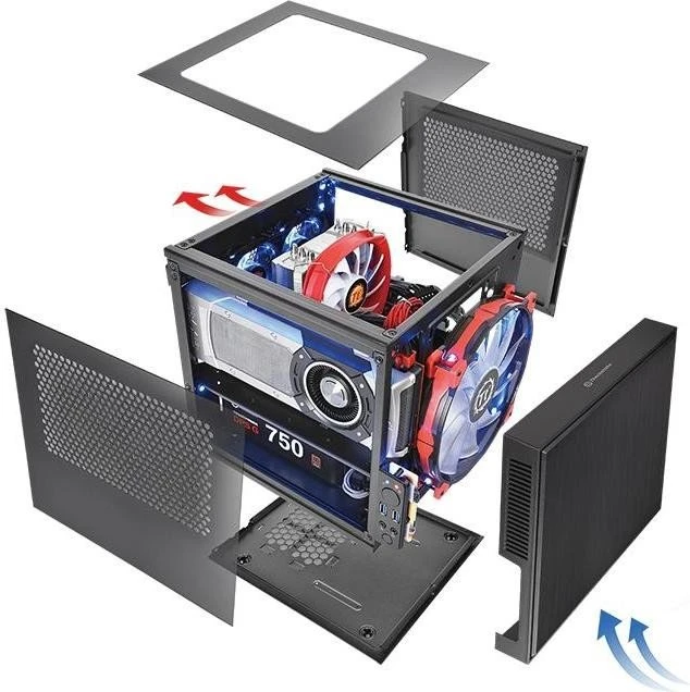 Thermaltake Suppressor F1, Acrylfenster, Mini-ITX