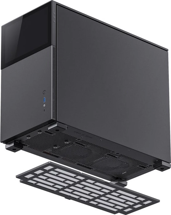Jonsbo D31 Screen Black, schwarz, Glasfenster