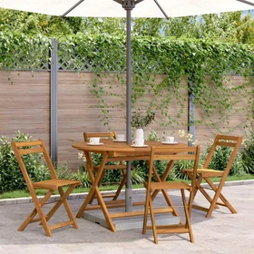 vidaXL Klapptisch Massivholz rund 110cm