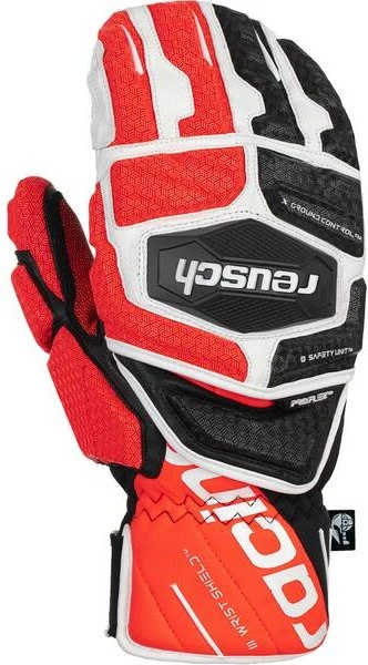 Reusch Worldcup Warrior GS Mitten Skihandschuhe black/white/fluo red