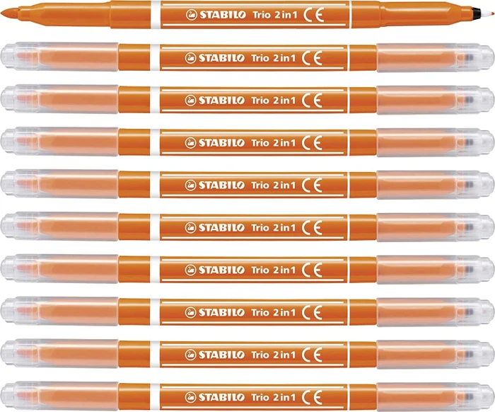 STABILO Trio 2 in 1 orange, 10er-Pack