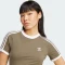 adidas 3-Streifen Slim Raglan T-Shirt kurzarm olive strata mel. (Damen) Vorschaubild