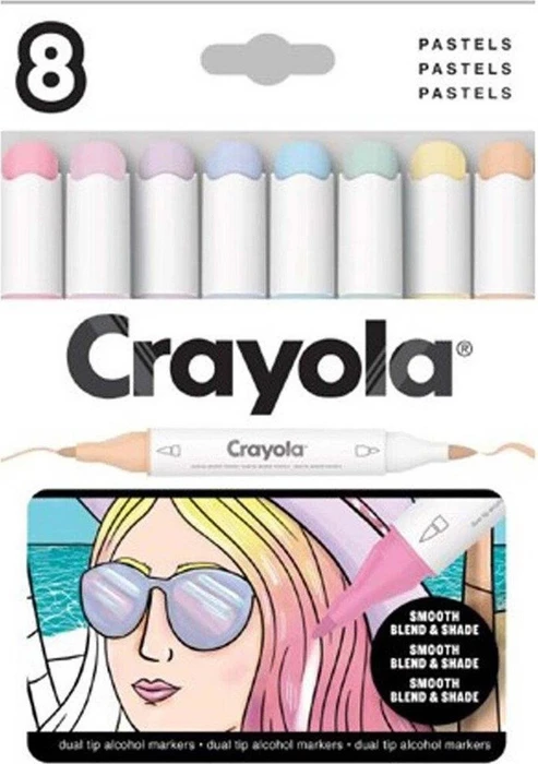 Crayola Art Markers Pastel sortiert, 8er-Set (58-6807)