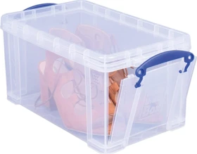 Really Useful Box Aufbewahrungsbox mit Frontklappe, 14l, transparent