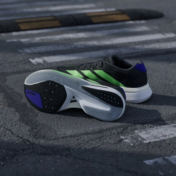 adidas Adizero Boston 13 core black/lime burst/energy ink (Herren)