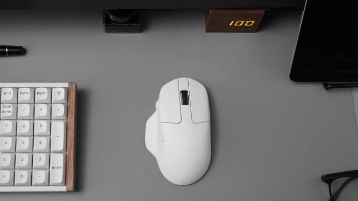 Keychron M7 8K Wireless Mouse weiß, USB/Bluetooth