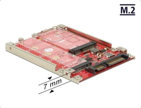 DeLOCK SATA -> M.2 SATA, SATA -> mSATA (62859)