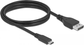 DeLOCK USB-C [Stecker] auf DisplayPort 1.4 [Stecker] Kabel 8K 60Hz schwarz, 1.5m (86040)