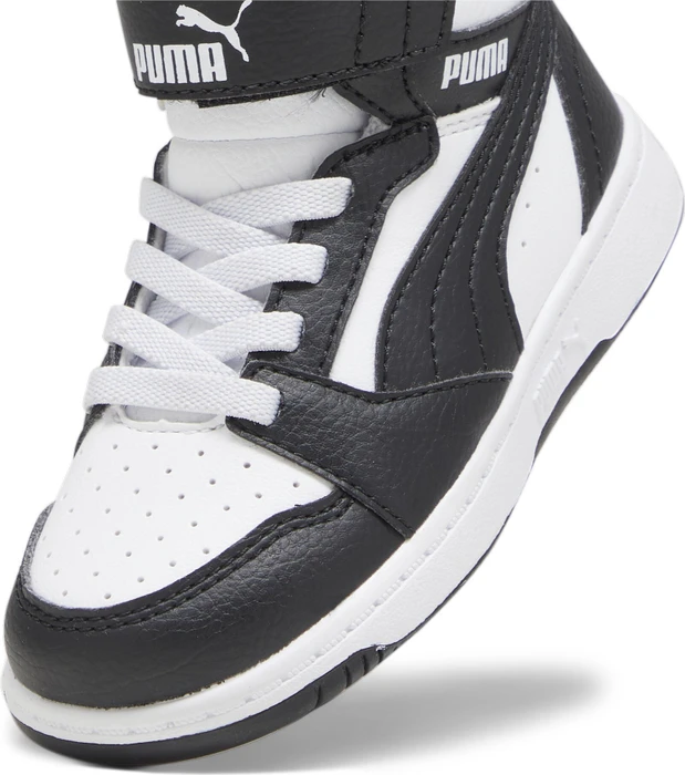 Puma Rebound V6 Mid puma white/puma black/shadow gray (Junior)